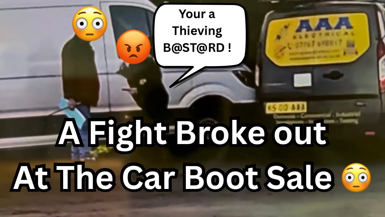 На распродаже подержанных вещей (Car Bootkeith) произошла драка.