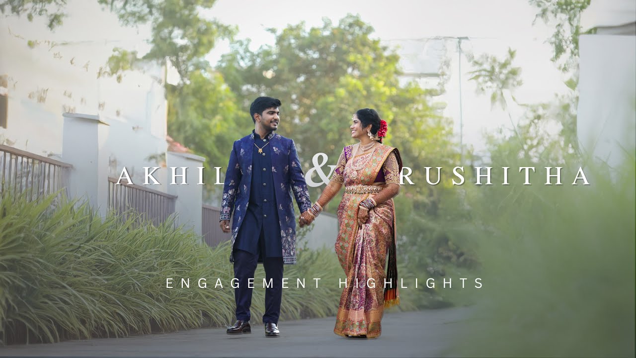 The Day We Said YES 💖 | Our Engagement Highlights | Akhil & Rushitha