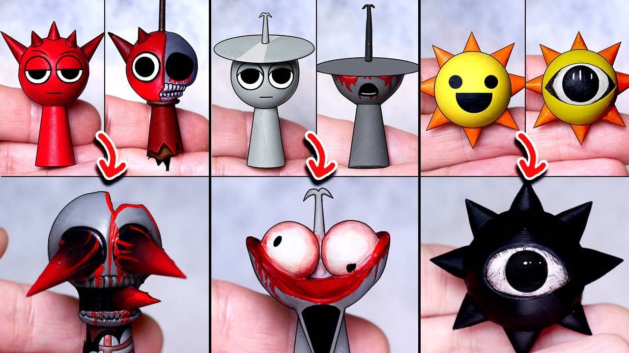 Making SPRUNKI Phase 3 Raddy Clukr Mr. Sun Sculptures Timelapse