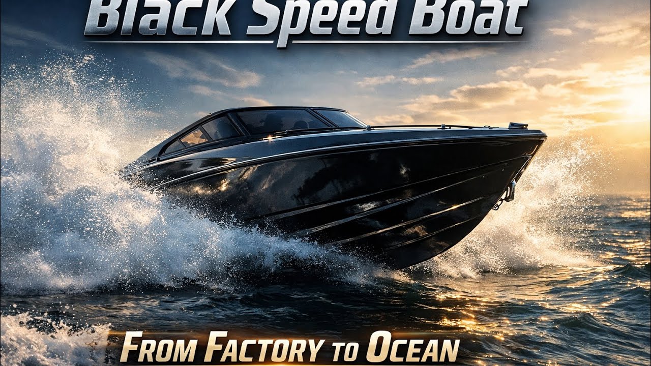 Manufacturing Of Black Speed Boat #boat #manufacturing #usa #france 