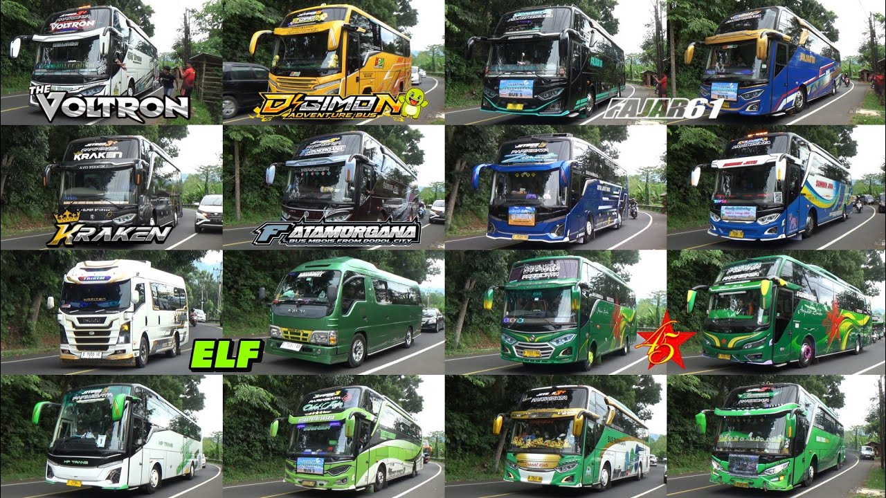 Mobil Bus Telolet Voltron, Digimon, Kraken, Fatamorgana, Dinasty, Quswa, Zimat, Maharani, Jexrangers