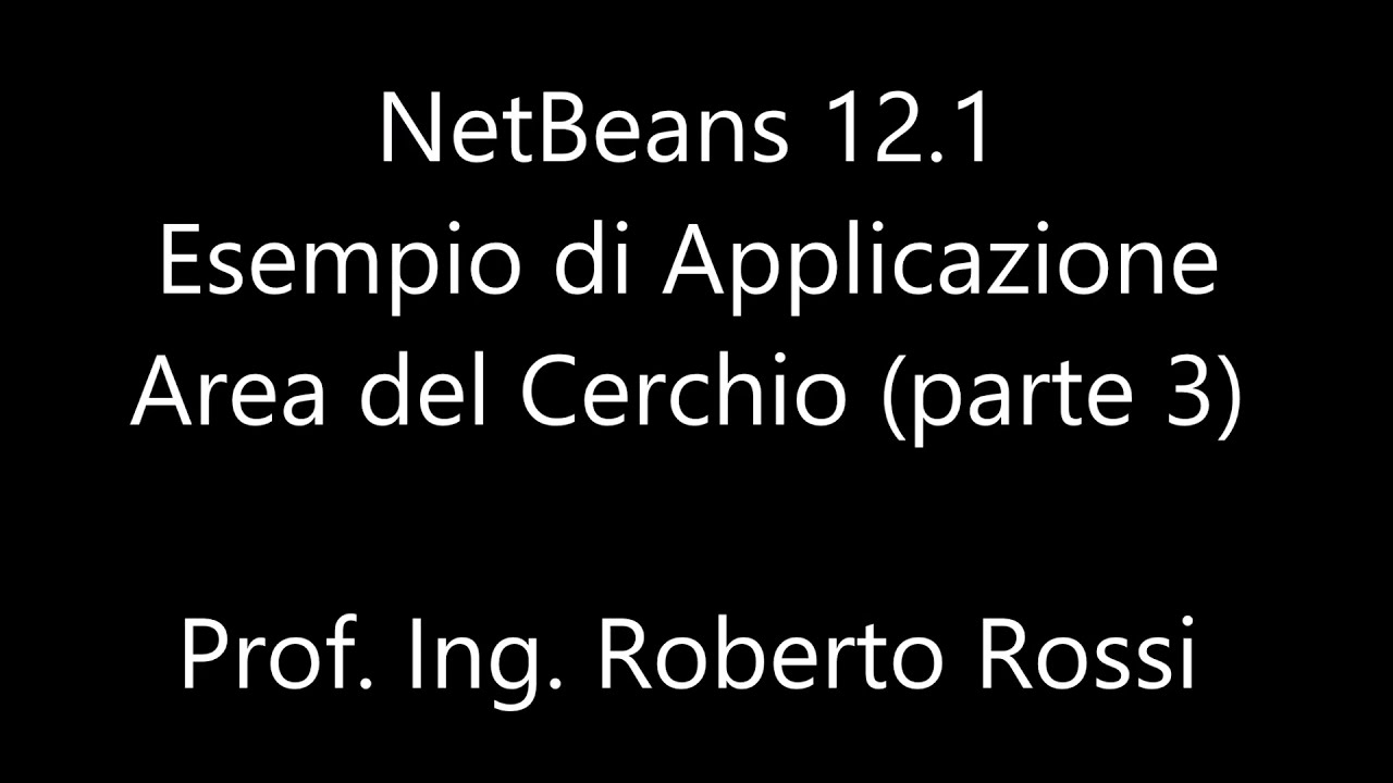 NetBeans 06 AreaCerchio parte3