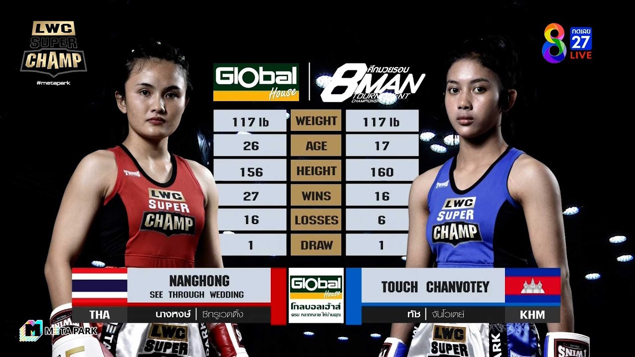 LWC Super Champ | คู่ที่ 4 นางหงษ์ ซีทรูเวดดิ้ง (ไทย) VS ทัช จันโวเตย์ (เขมร)