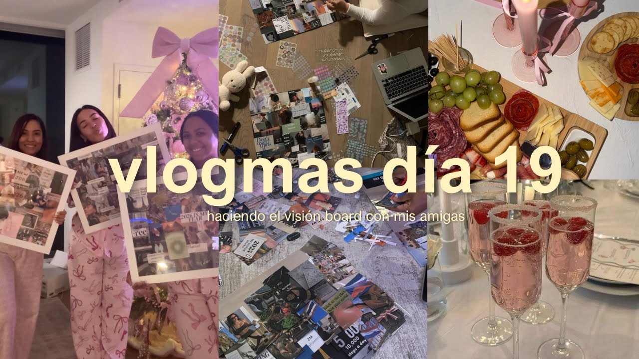 vlogmas dia 19: CASI ME LES MUERO, haciendo el vision board con mis amigas 🥹🩷