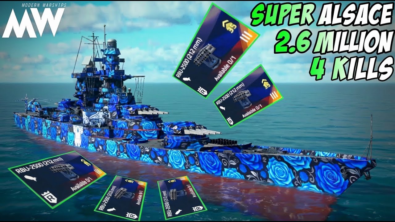 FS SUPER ALSACE - 4x RBU-2500  🔥Build For Devastating! OP or FLOP?Modern Warships