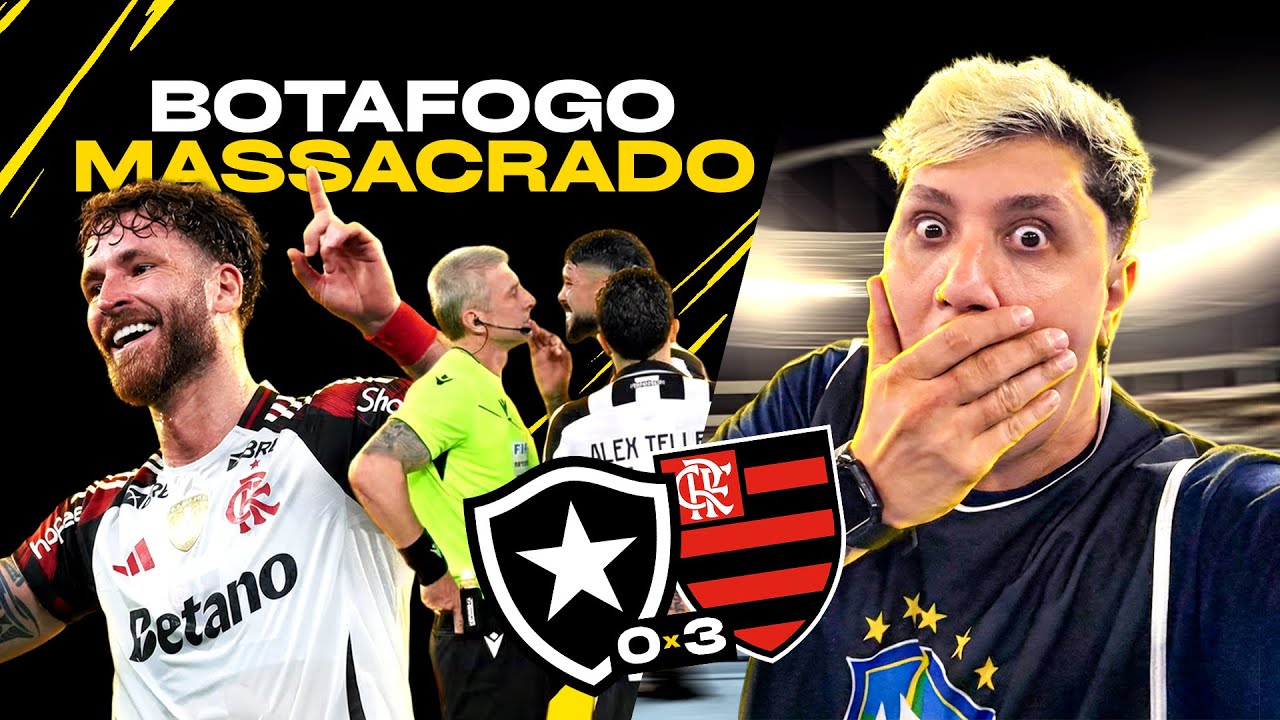 FLAMENGO AMASSA O BOTAFOGO E GANHA DE 3X0 COM EXPULSÃO E MUITA CONFUSÃO NO CAMPO! Fla 3 x 0 Bota