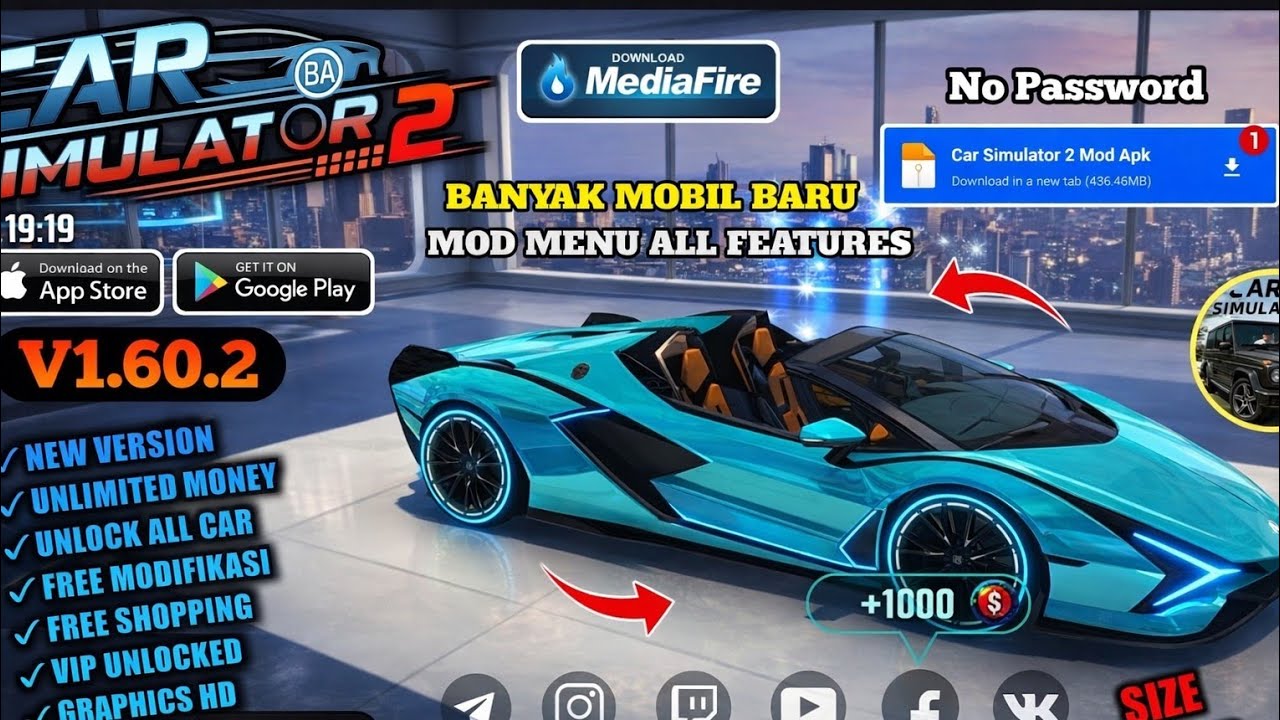 🔴||تحميل لعبة car simulator 2 mod 2026 مهكرة آخر إصدار ||🎉🤑💪