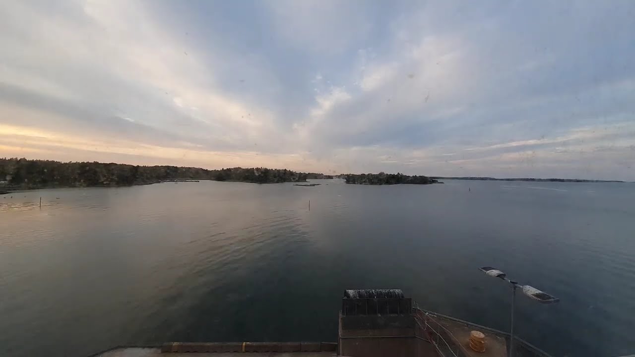 Sunset TimeLape Stockholm Archipelago from Boat 4K