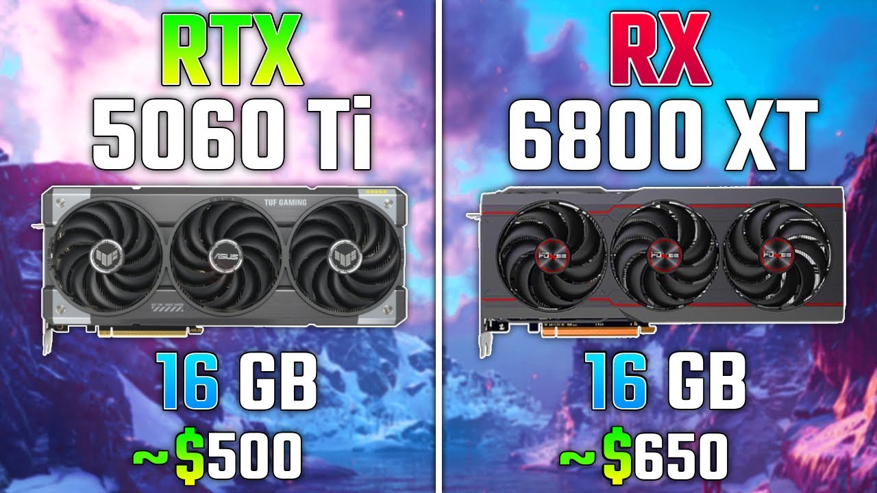 RTX 5060 Ti vs RX 6800 XT | Test in 7 Games
