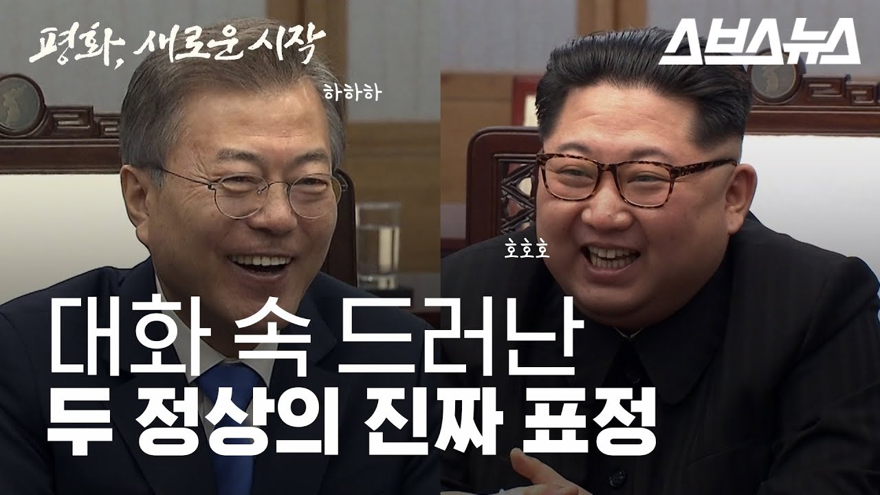 남북정상회담 속 문재인 김정은 미묘한 표정 분석