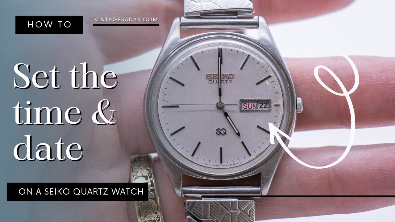 Как установить время и дату на кварцевых часах Seiko — Seiko Quartz 5Y23-8040