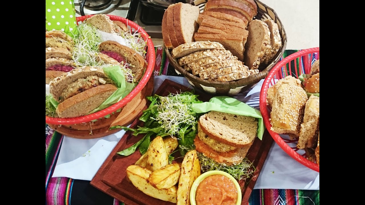Hamburguesas de cebada y porotos mung