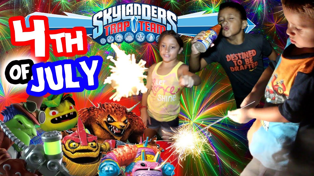 Skylanders Trap Team Fireworks Show w/ Villains & More (Sky Fams 4th of July Celebration)