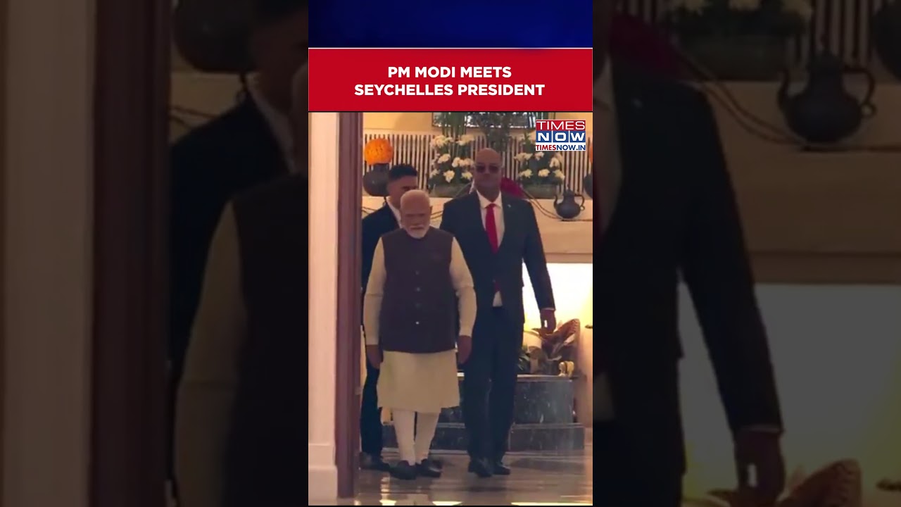 Delhi: PM Narendra Modi Meets President Of Seychelles Patrick Herminie At Hyderabad House #shorts