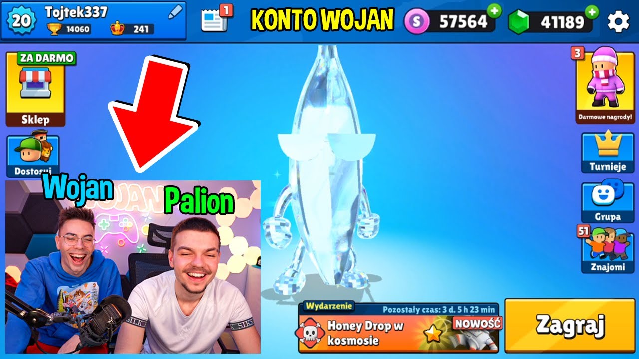 GRAM Z WOJANEM NA JEDNYM KOMPUTERZE w STUMBLE GUYS! *śmieszne*