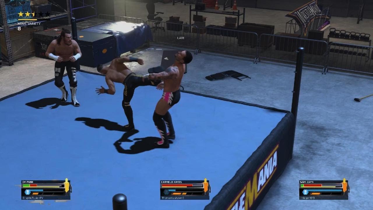 OWF Match | CM Punk Vs Sami Zayn Vs Carmelo Hayes | Backstage Brawl Elimination (Pin Only)