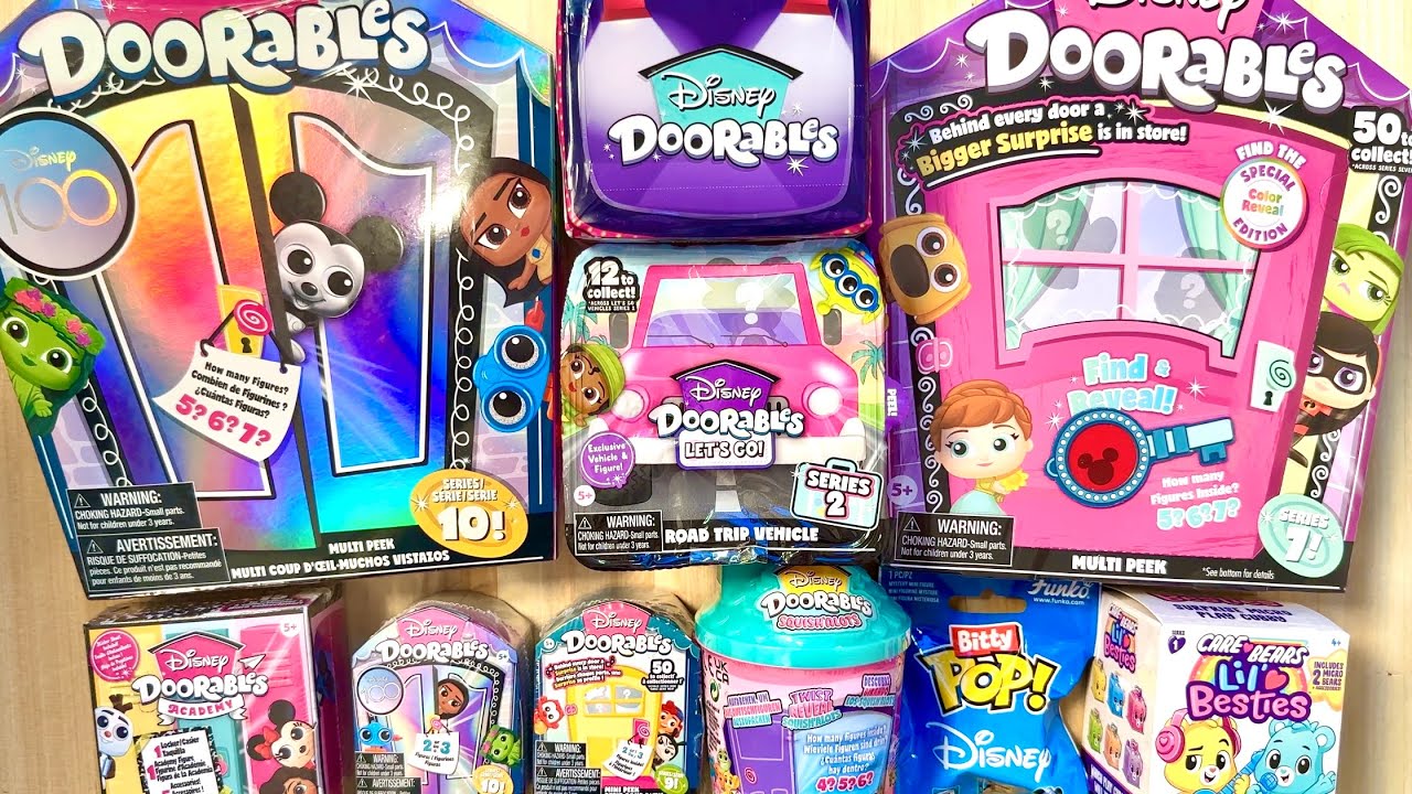 ASMR DISNEY Doorables mystery mini toys Collection relaxing and satisfying unboxing