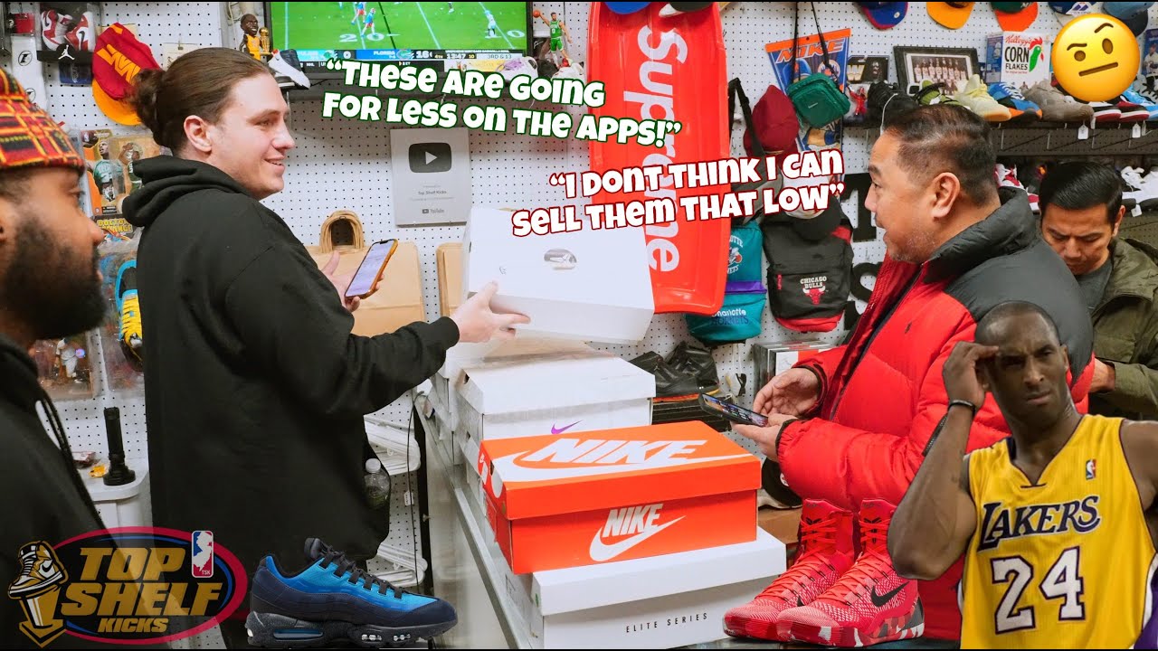 TOUGH NEGOTIATION FOR RARE KOBES! HIS PRICES WERE HIGHER THAN SNEAKER APPS WERE ASKING!! -TSKTVEP65