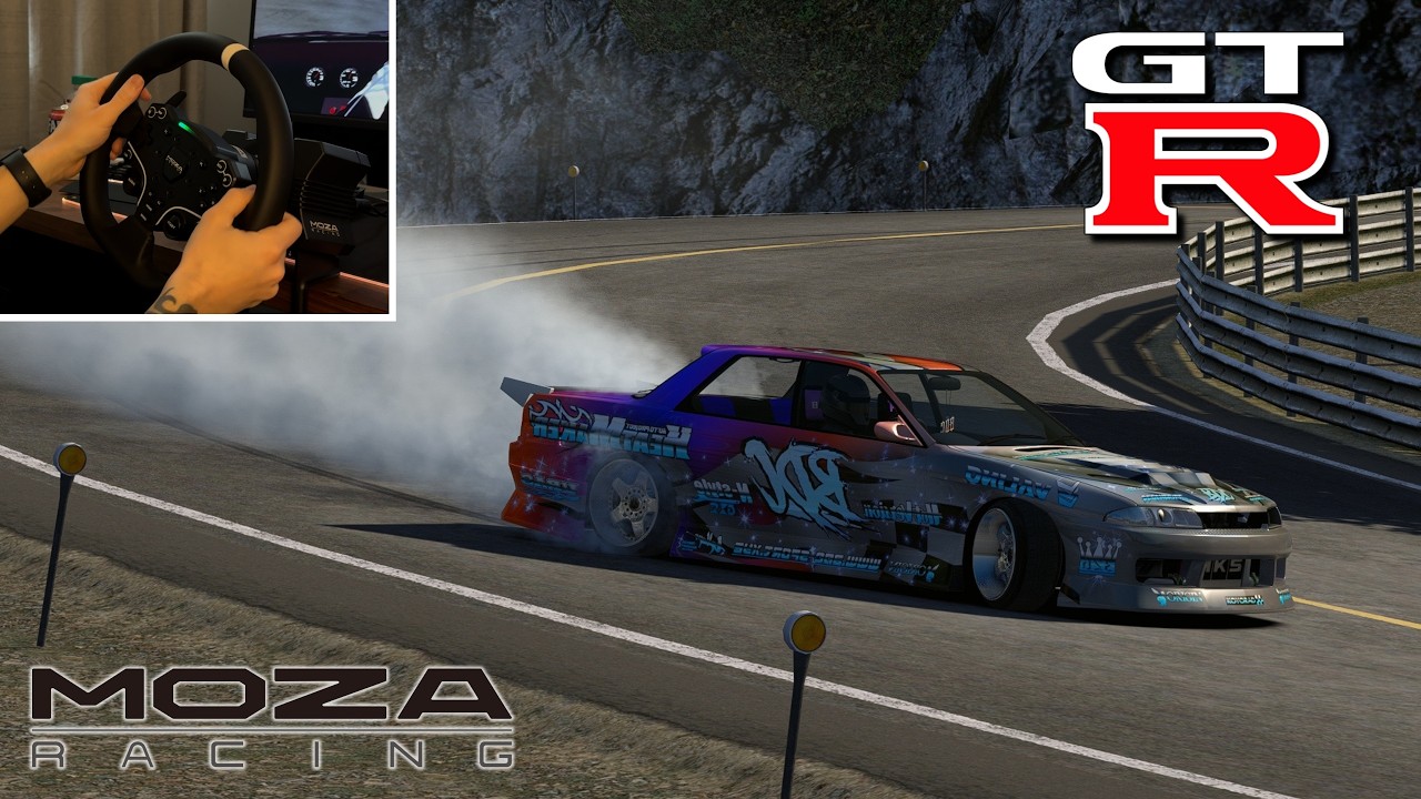 Nissan R32 Uphill & Downhill Drifting | Moza R5 | Assetto Corsa