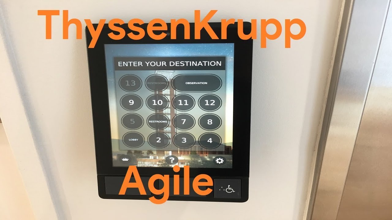 ThyssenKrupp Agile MRL Traction Elevators at Freedom Tower Lynchburg, VA (Destination Dispatch)