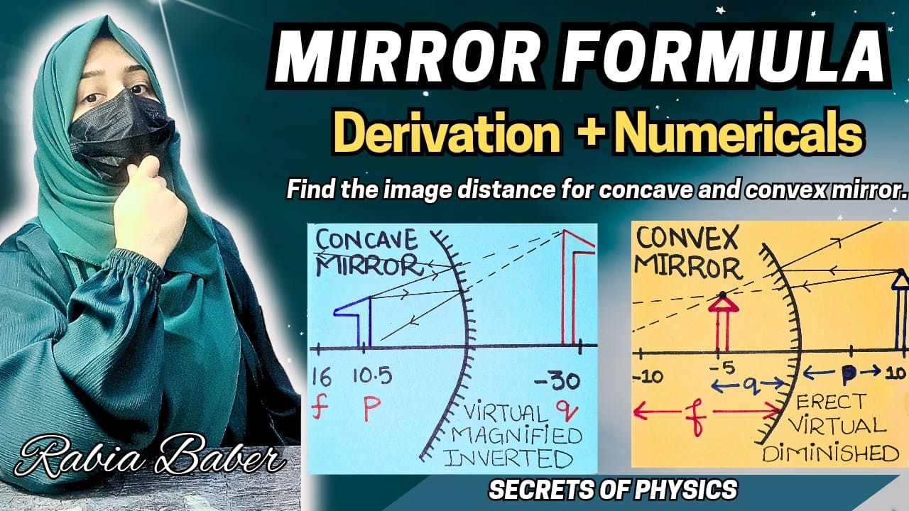 5. MIRROR FORMULA | DERIVATION | OPTICS | OPTICAL PHYSICS | SECRETS OF PHYSICS | RABIA BABER
