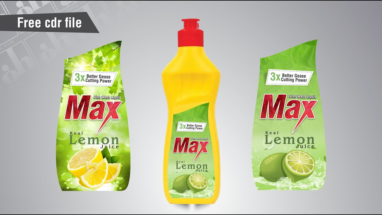 Wash Liquid Bottle Design in coreldraw || Urdu | हिंदी|| #Graphic House