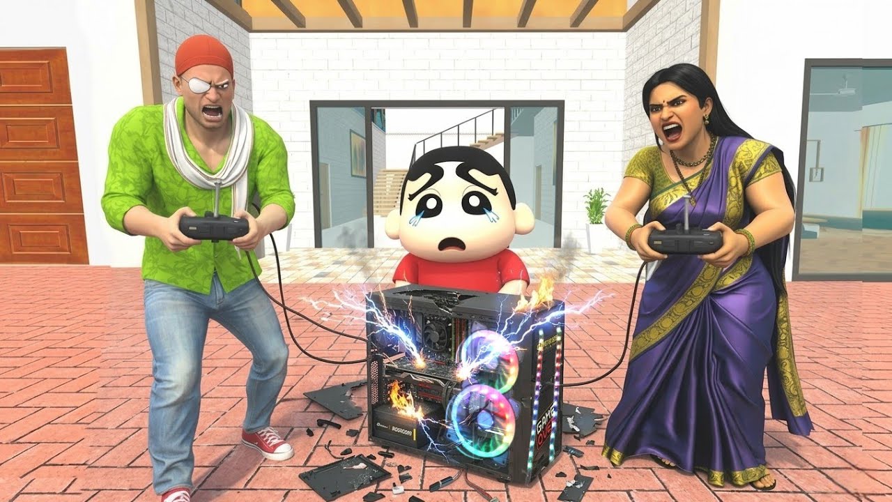 Shin-chan Ne Computer Tod Diya 🥶💻 In INDIAN THEFT AUTO SIMULATOR GAME  