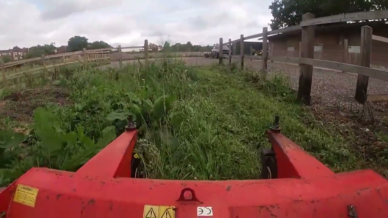 Cutting 7ft Grass And Weeds With Kabota F3560 & Trimax Flail