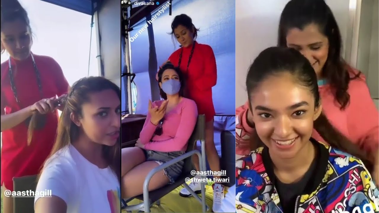 Aastha Gill Turns Hairstylist For Divyanka Tripathi, Shweta Tiwari and Anushka Sen on set of KKK 11