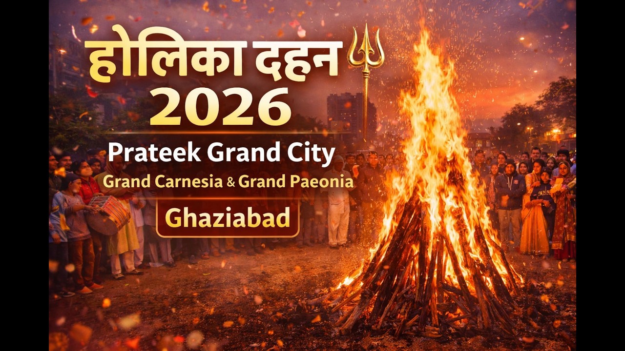 Holika Dahan 2026 at Prateek Grand City | Grand Carnesia & Grand Paeonia | Ghaziabad