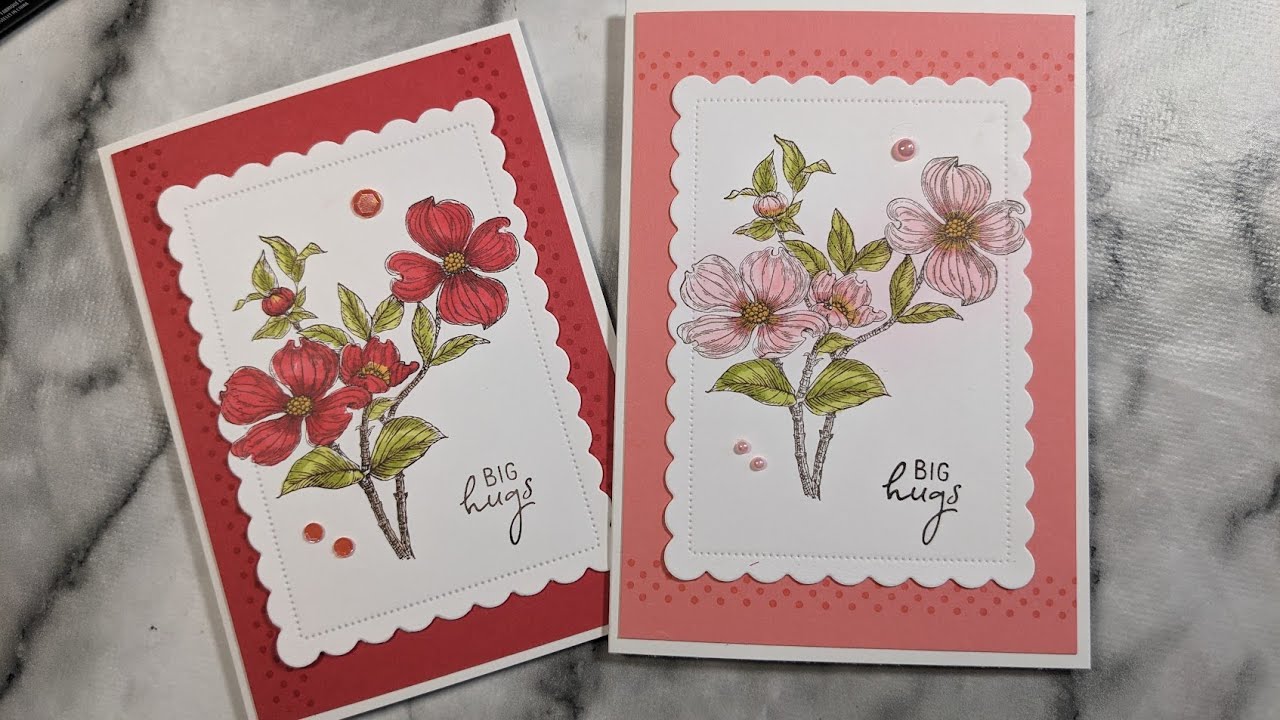 Simple card with the Detailed Dogwood stamp set from Stampin' Up!