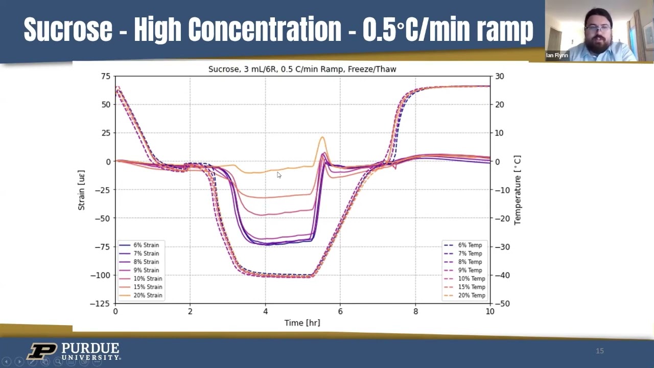 In-Situ Vial Strain Measurements During Freeze/Thaw Processes Using Amorphous Excipients