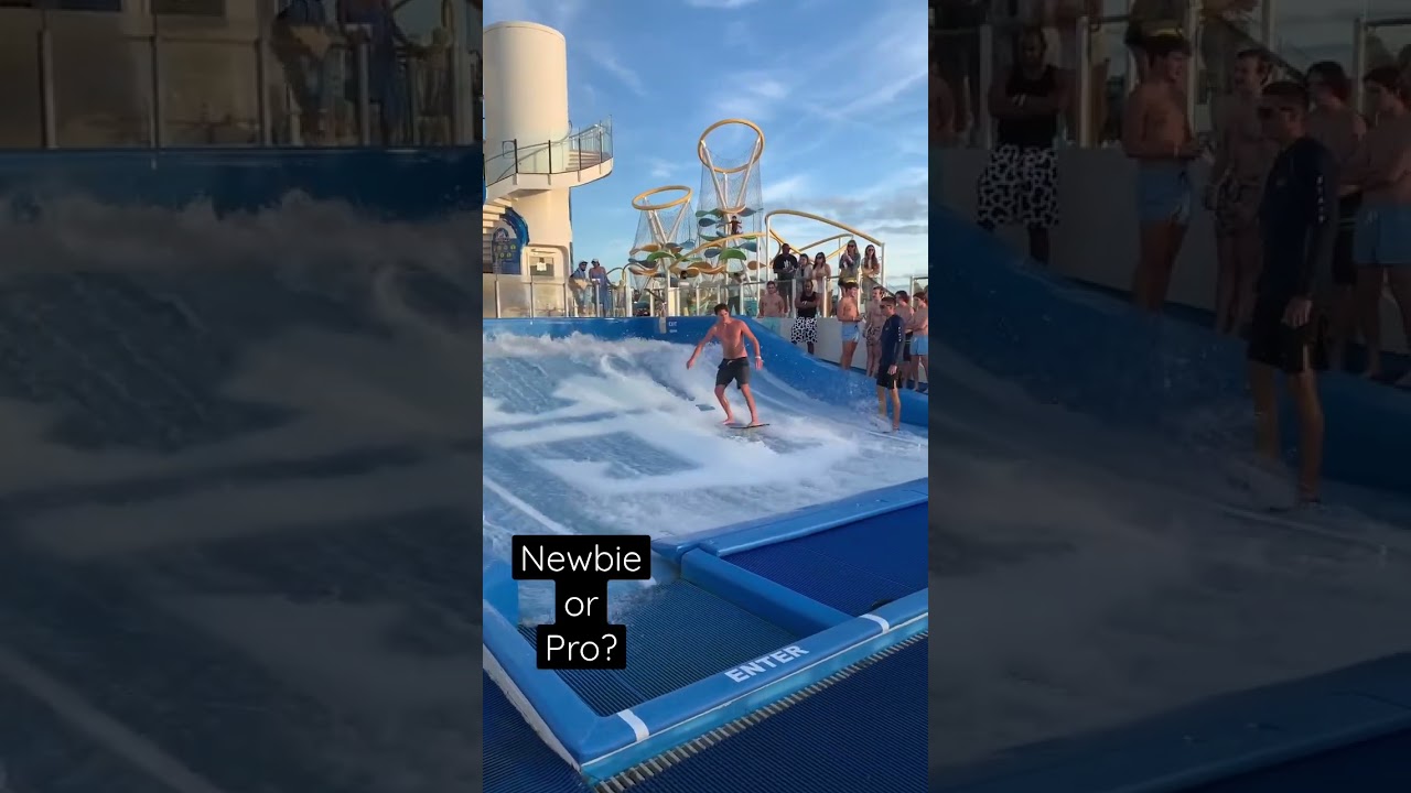 Flowrider newbie or pro? #flowrider #surfing #cruiseship #royalcaribbean