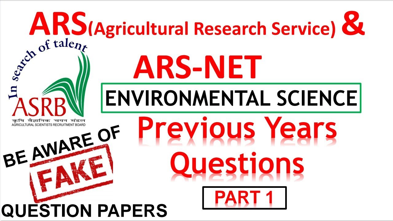 ARS NET-Environmental Science Previous Years MCQ Discussion