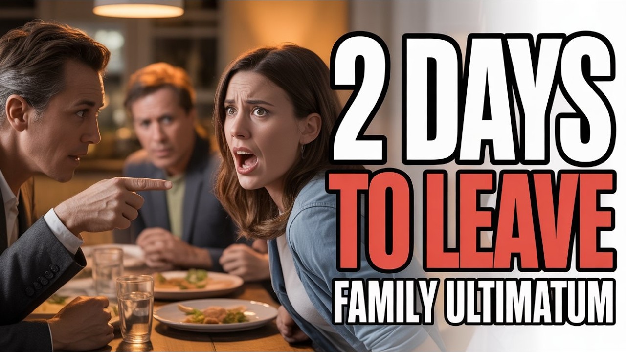 At the family dinner, my parents gave me an ultimatum: