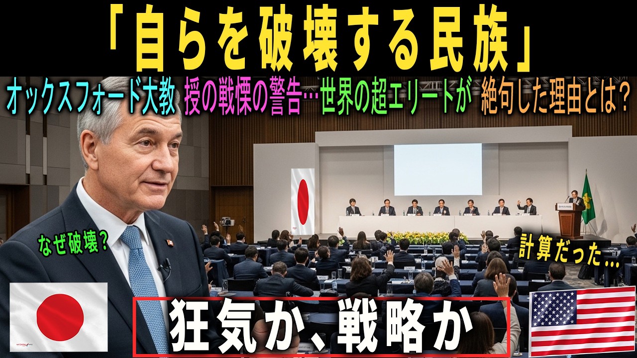 【海外感動エピソード】「自らを破壊する狂気の民族」オックスフォード大学教授の戦慄の警告に、世界の超エリートが絶句した理由