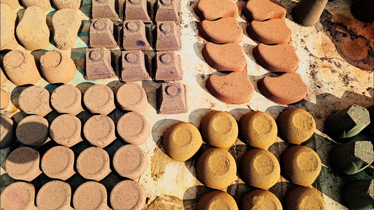 Different colors shapes crumbling 🔥 ❤️|| ajh ki vedio bhut zabrdst ha || dusty shapes ( mud + sand)