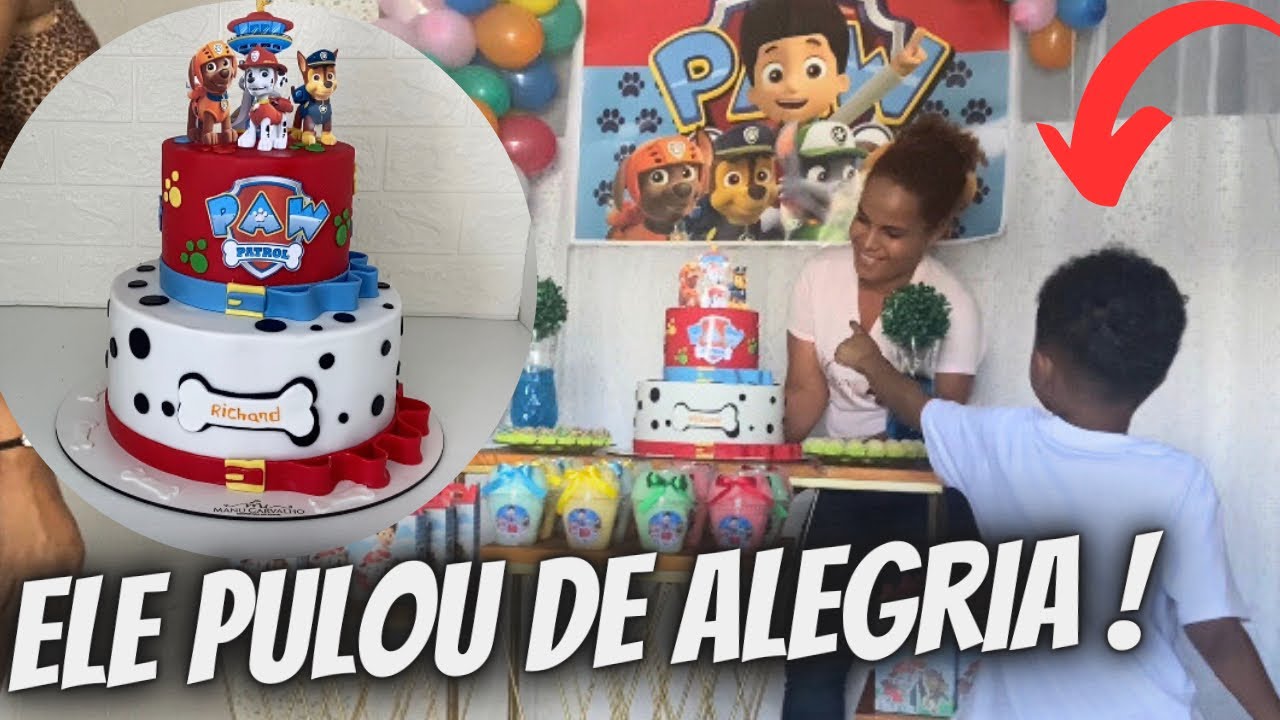 BOLO DA PATRULHA CANINA / decoração passo a passo ( bolo de pasta americana)😍🦴
