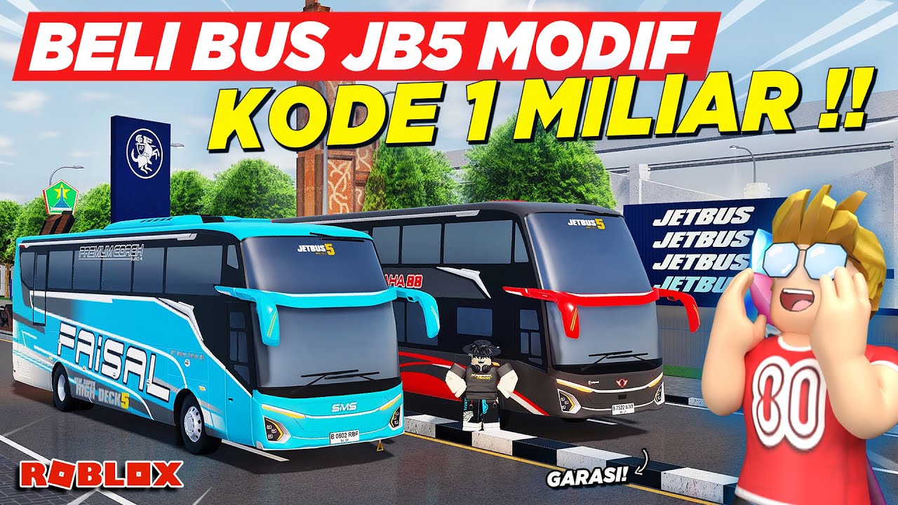BELI BUS TELOLET JB5 DI ADI PUTRO DAN KODE REDEEM 1 MILIAR !! CDID UPDATE KEMERDEKAAN - Roblox