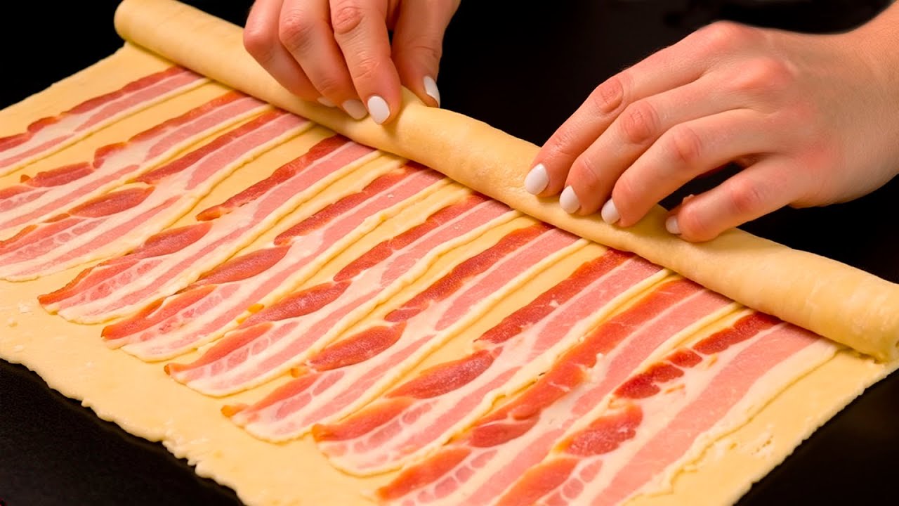 Sie haben Blätterteig und Bacon? Das ist eine tolle Snack Idee und perfekt für die Festtafel! Ich