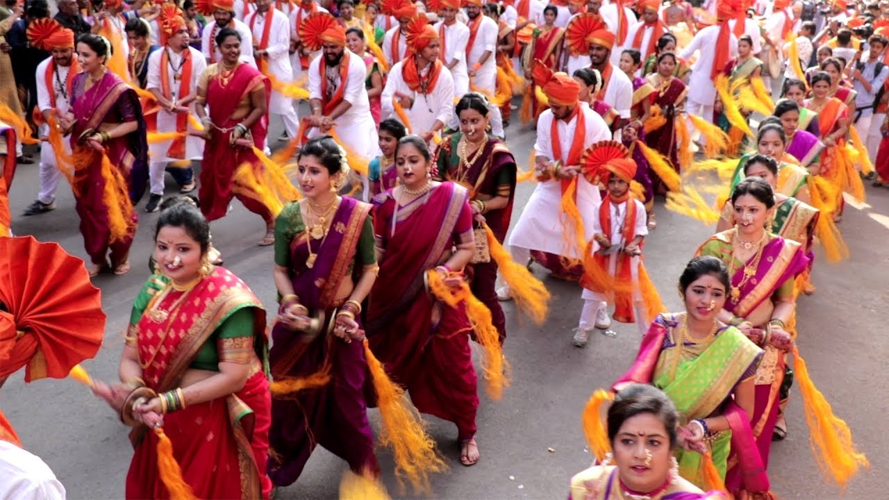 Girgaon Dhwaj Pathak 2019 | Gudi Padwa Shobha Yatra | Dhol Tasha | Mumbai Attractions