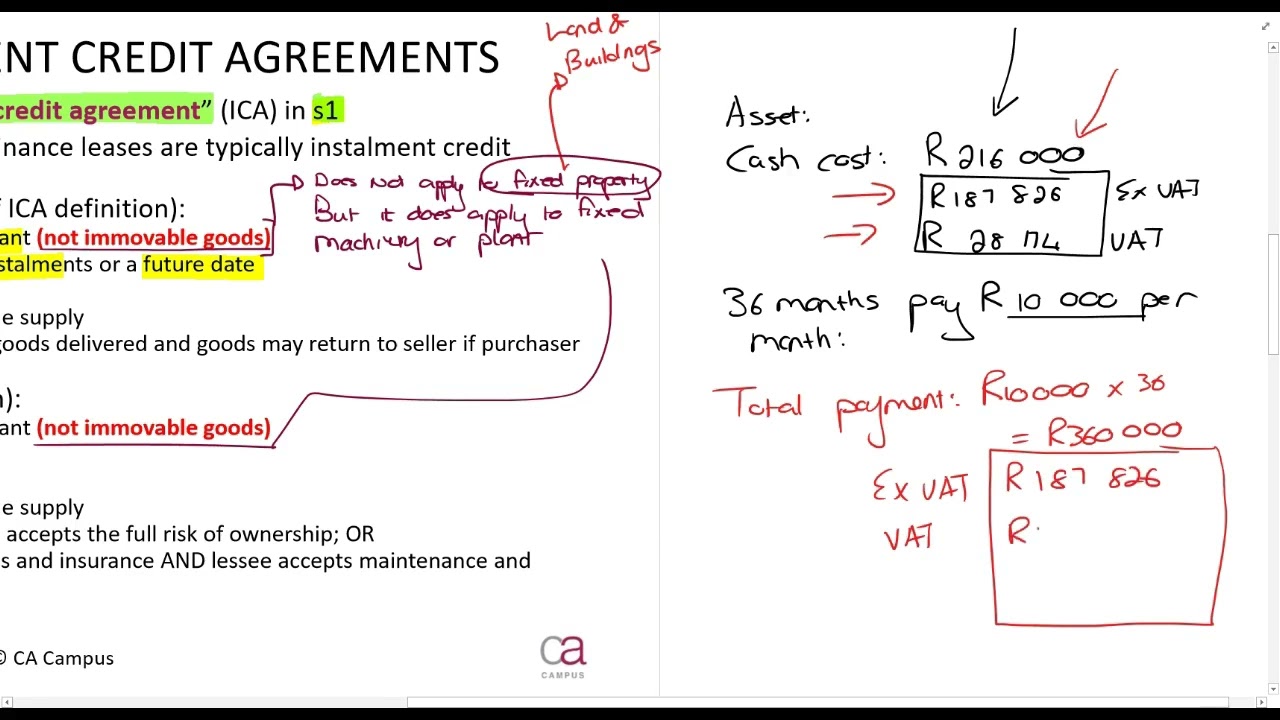 VAT: Part 2.2 - Rentals and Instalment Credit Agreements 11min