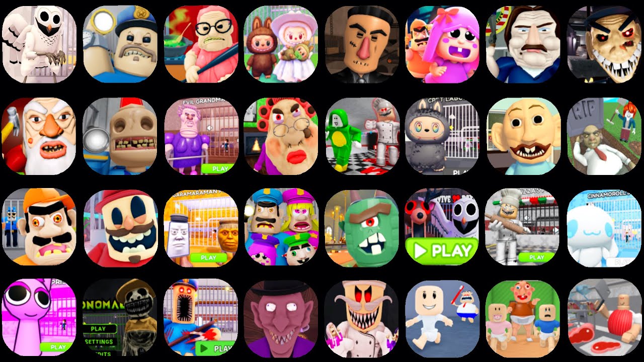 Roblox,EVIL GRANDMA'S PRISON,ESCAPE EVIL GRANDPA,TEAM BABY BERRY,THE BUTCHER SHOP OBBY,TEAM DENTIST!