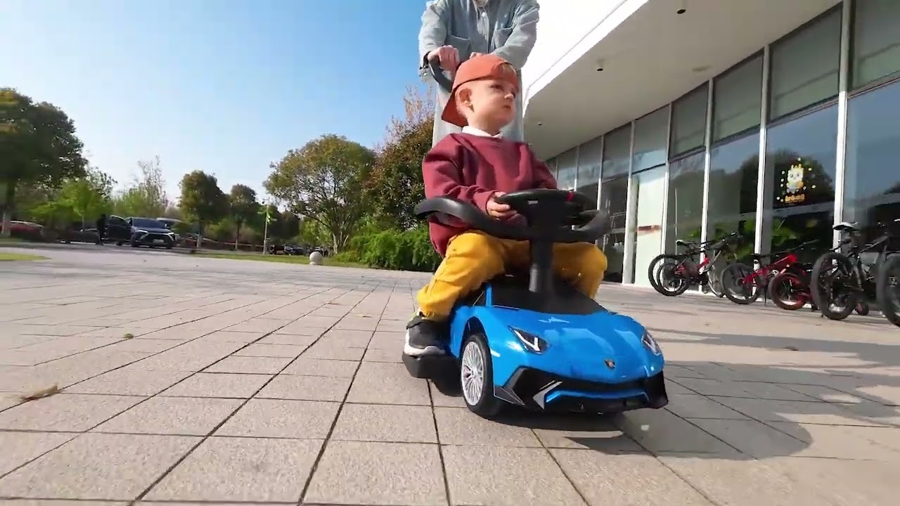 Lamborghini 3-in-1 Kids Push Ride On Toy Car (Lifestyle Video)
