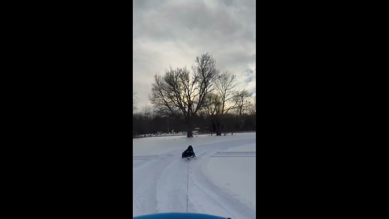 Dana wearing sock gloves and Frankie’s 2nd round, Snow Storm Fun, Jan. 25, 2026