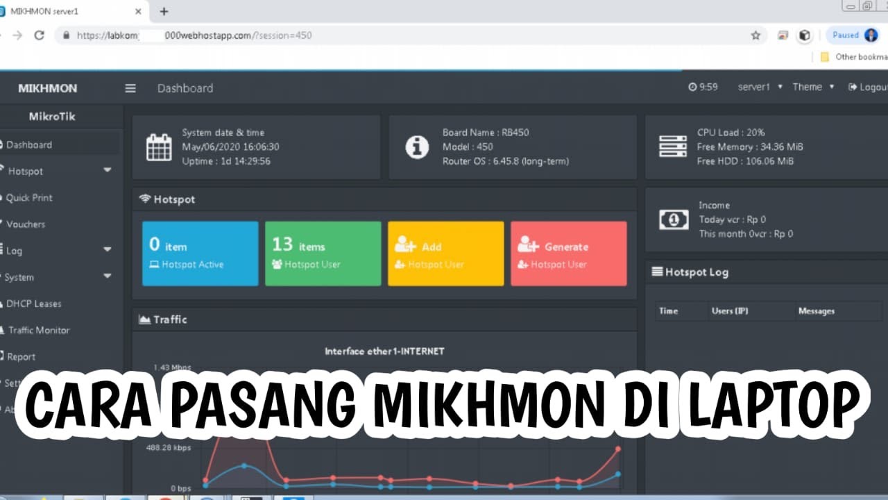 Cara Download dan Instal mikhmon di laptop