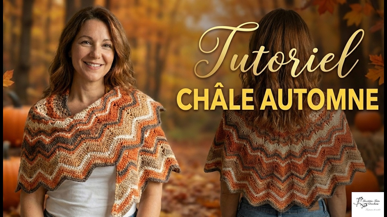 Tuto châle automne au crochet