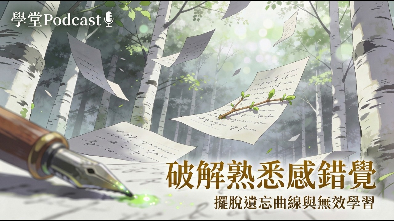 【學堂｜Podcast】破解熟悉感錯覺：擺脫大腦遺忘曲線與無效學習