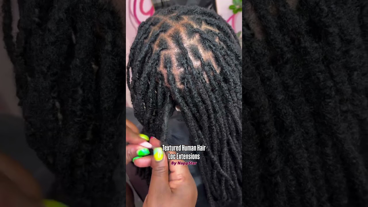 The best textured human hair Loc Extensions on their scheduled Retightening!😍 Shop NappStar.com