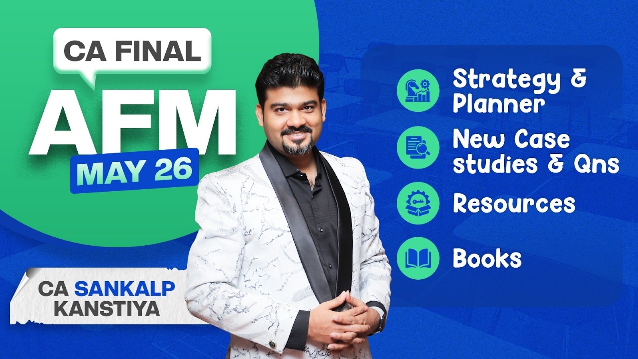 AFM Exemption Plan I May 26 I Must Watch Video I By CA Sankalp Kanstiya